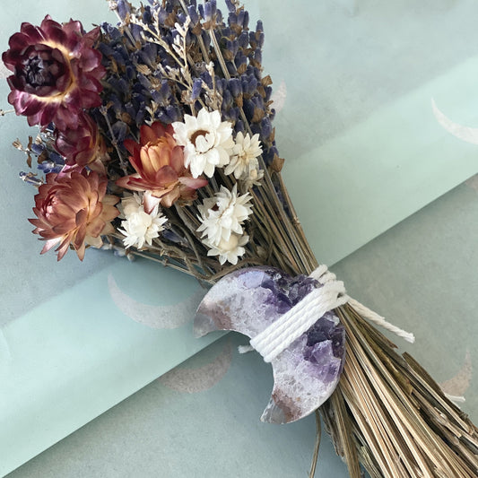 New Moon Sage with Amethyst